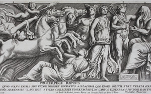 The rape of Proserpina. Set of two engravings by Pietro Santi Bartoli. 1693.