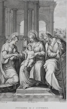 Load image into Gallery viewer, Pellegrino Tibaldi, after. Francesco Rosaspina, after. Marriage of S. Catterina. Etching by Antonio Marchi. 1830.
