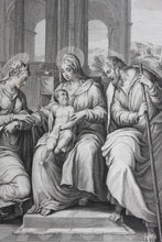 Load image into Gallery viewer, Pellegrino Tibaldi, after. Francesco Rosaspina, after. Marriage of S. Catterina. Etching by Antonio Marchi. 1830.
