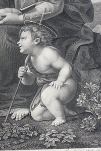 Raphael, after. La Belle Jardinière. Engraving. 1803.