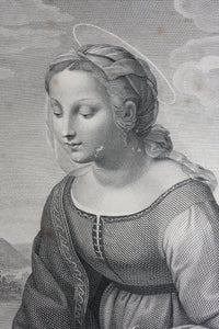 Raphael, after. La Belle Jardinière. Engraving. 1803.