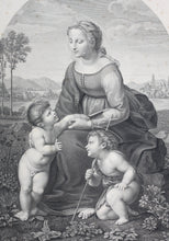 Load image into Gallery viewer, Raphael, after. La Belle Jardinière. Engraving. 1803.
