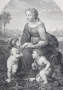 Raphael, after. La Belle Jardinière. Engraving. 1803.
