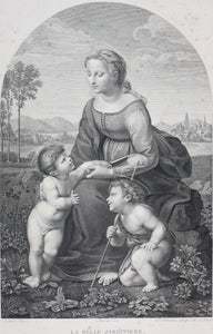 Raphael, after. La Belle Jardinière. Engraving. 1803.