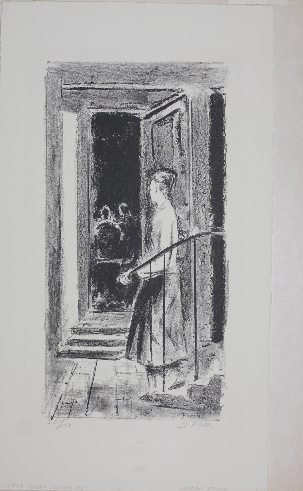 Joseph Floch. Doorway. Lithograph. Mid-20th century.