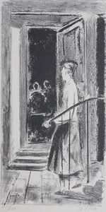 Joseph Floch. Doorway. Lithograph. Mid-20th century.