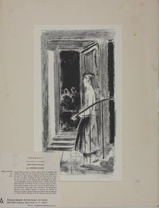 Joseph Floch. Doorway. Lithograph. Mid-20th century.