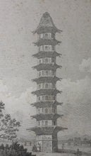 Load image into Gallery viewer, William Alexander, after. A Porcelain Tower. Engraving by William Byrne. 1796

