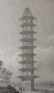 William Alexander, after. A Porcelain Tower. Engraving by William Byrne. 1796