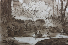 Load image into Gallery viewer, Claude Lorrain, after. The landing of Aeneas in Italy. Etching by Richard Earlom. 1777.
