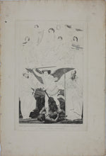 Load image into Gallery viewer, Girolamo da Cotignola, after. [Francesco Rosaspina, after]. The Virgin Mary with the Christ Child, St. John the Baptist, St. Francis of Assisi and St. Bernardino of Siena. Etching in the early intermediate state, artist&#39;s proof by Antonio Marchi. 1830.
