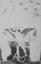 Load image into Gallery viewer, Girolamo da Cotignola, after. [Francesco Rosaspina, after]. The Virgin Mary with the Christ Child, St. John the Baptist, St. Francis of Assisi and St. Bernardino of Siena. Etching in the early intermediate state, artist&#39;s proof by Antonio Marchi. 1830.
