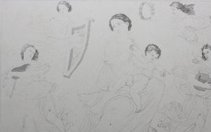 Girolamo da Cotignola, after. [Francesco Rosaspina, after]. The Virgin Mary with the Christ Child, St. John the Baptist, St. Francis of Assisi and St. Bernardino of Siena. Etching in the early intermediate state, artist's proof by Antonio Marchi. 1830.