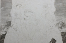 Load image into Gallery viewer, Innocenzo Da Imola, after. [Francesco Rosaspina, after]. Enthroned Madonna and Child, and saints Michael, Peter, and Benedictus. Etching in the early intermediate state, artist&#39;s proof by Antonio Marchi. 1830.
