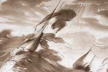 Load image into Gallery viewer, Claude Lorrain, after. A Study—A Storm at Sea. Etching with mezzotint Richard Earlom. 1807.
