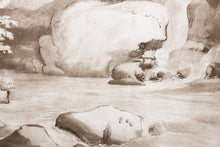 Load image into Gallery viewer, Claude Lorrain, after. A Rocky Scene. Etching by Richard Earlom. 1802.
