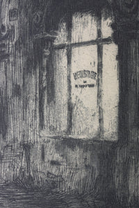 ﻿Luigi Kasimir. Weinstube St. Urbani Keller. Etching. Early XX Century.