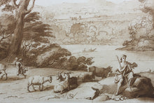 Load image into Gallery viewer, Claude Lorrain, after. Mercury and Battus. Etching by Richard Earlom. 1776.
