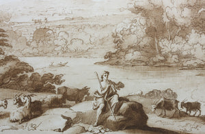 Claude Lorrain, after. Mercury and Battus. Etching by Richard Earlom. 1776.