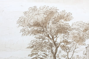 Claude Lorrain, after. Landscape with Jacob, Rachel and Leah at the Well. Etching by Richard Earlom. 1776.