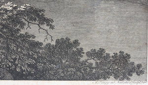 Isaac de Moucheron, after. The Harvest. Engraving by Emmanuel Jean Nepomucene de Ghendt. 1777.