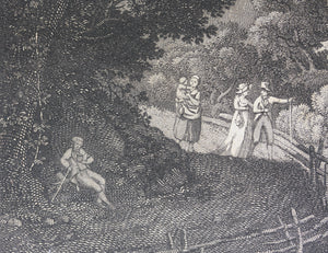 Isaac de Moucheron, after. The Harvest. Engraving by Emmanuel Jean Nepomucene de Ghendt. 1777.