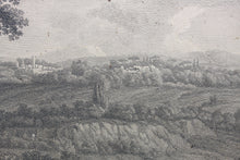 Load image into Gallery viewer, Philipp Jakob Hackert, after. View of the Temples of Juno Lucina of the Concordia of Hercules and of Jupiter Olympien at Girgenti. Engraving by François Morel. 1783.
