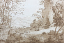 Load image into Gallery viewer, Claude Lorrain, after. Landscape with Cupid and Psyche. Etching by Richard Earlom. 1776.
