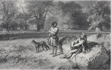 Load image into Gallery viewer, Eugène Prosper Leroux. Gurth et Wamba (Ivanhoé). Lithograph. 1850.
