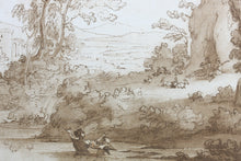 Load image into Gallery viewer, Claude Lorrain, after. Landscape with Cupid and Psyche. Etching by Richard Earlom. 1776.
