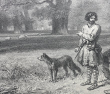 Load image into Gallery viewer, Eugène Prosper Leroux. Gurth et Wamba (Ivanhoé). Lithograph. 1850.
