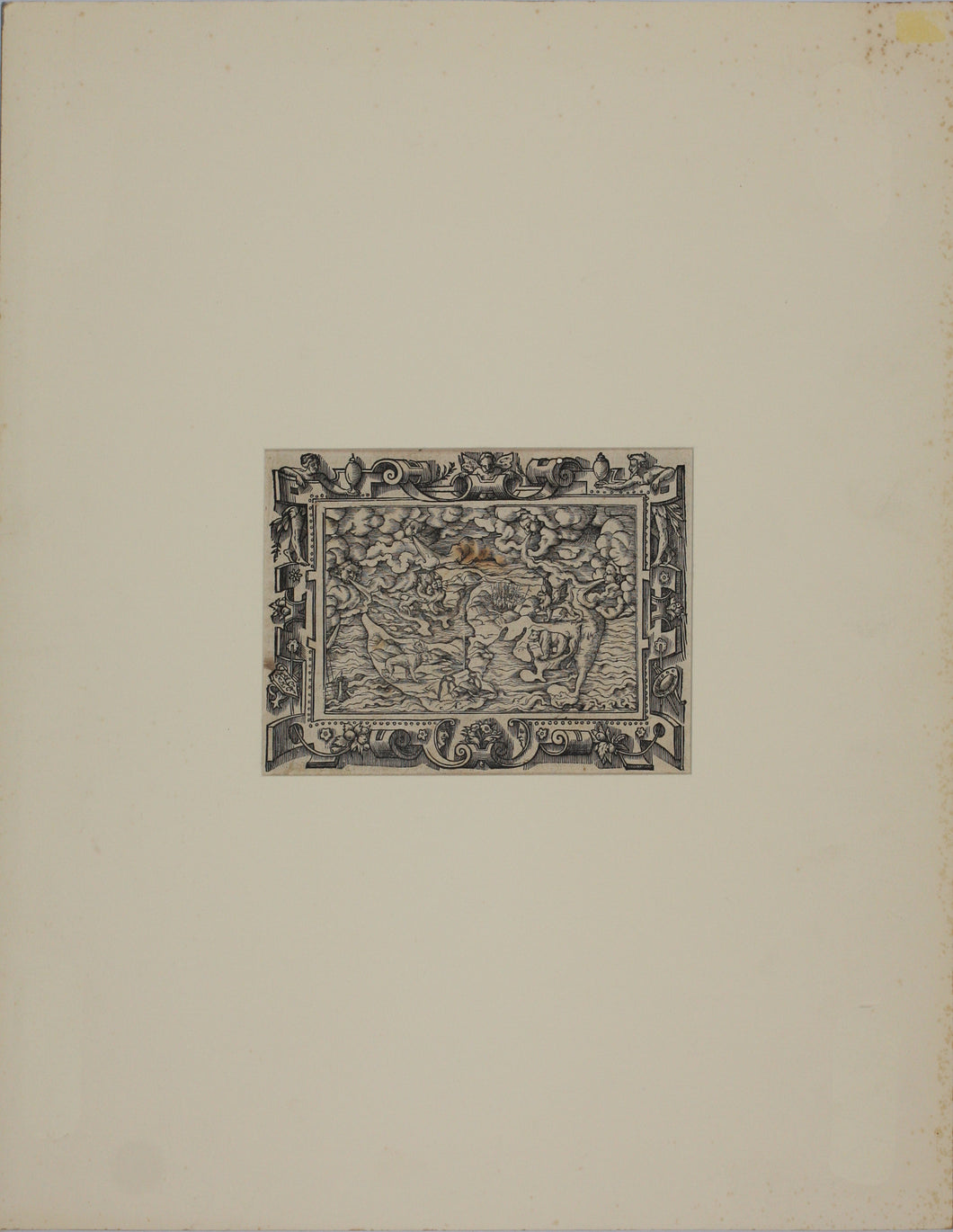 Hans Lufft, after. Daniel's Dream Map. Woodcut by Jost Amman and Virgil Solis. Late XVI C.