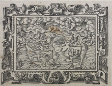 Load image into Gallery viewer, Hans Lufft, after. Daniel&#39;s Dream Map. Woodcut by Jost Amman and Virgil Solis. Late XVI C.
