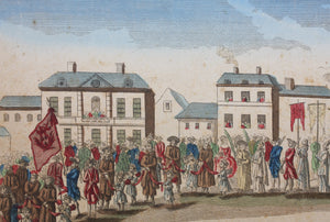 Jacques Chereau, publisher. Procession of French captives. Engraving. 1785.