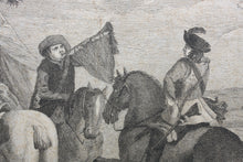Load image into Gallery viewer, Philips Wouwerman. Alte de cavalerie. Engraving by Pierre François Beaumont. 1739.
