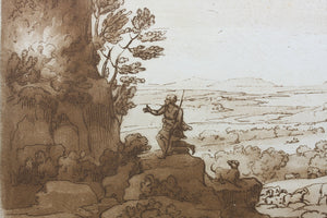 Claude Lorrain, after. Moses beholding the Burning Bush. Etching by Richard Earlom. 1776.
