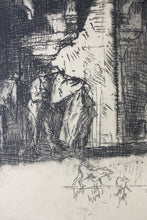 Load image into Gallery viewer, Sir Frank William Brangwyn. Buttress of the Pont Neuf. Etching. 1924.
