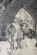 Load image into Gallery viewer, Sir Frank William Brangwyn. Buttress of the Pont Neuf. Etching. 1924.
