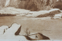 Load image into Gallery viewer, Claude Lorrain, after. A View of a mountainous and rocky Country. Etching by Richard Earlom. 1775.
