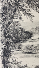 Load image into Gallery viewer, Edward Slocombe. The Wharfe: Bolton Abbey. Etching. c. 1880.
