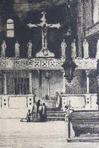 Edward Millington Synge. St Mark's; the Screen. Etching. 1905 - 1906.