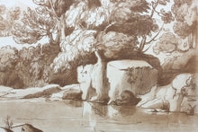 Load image into Gallery viewer, Claude Lorrain, after. A View of a mountainous and rocky Country. Etching by Richard Earlom. 1775.
