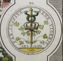 Load image into Gallery viewer, Bernard Picart. Medals of Henry IV. P. 22. Color engraving. 1724.
