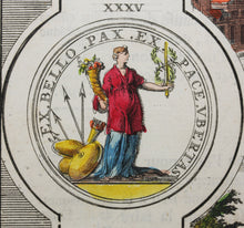 Load image into Gallery viewer, Bernard Picart. Medals of Henry IV. P. 22. Color engraving. 1724.
