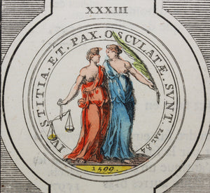 Bernard Picart. Medals of Henry IV. P. 22. Color engraving. 1724.