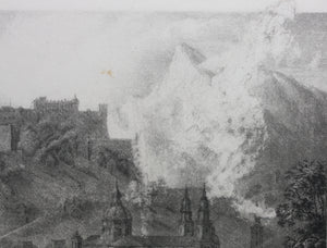 Karl Ludwig Frommel. View of Salzburg. Engraving. 1842,.