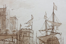 Load image into Gallery viewer, Claude Lorrain, after. Seaport with Ulysses Returning Chryseis to the Father. Etching by Richard Earlom. 1774.
