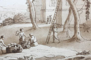 Claude Lorrain, after. The Vintage Gatherers. Etching by Richard Earlom. 1774.