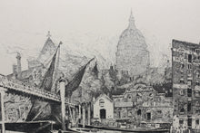 Load image into Gallery viewer, ﻿Joseph Pennell. St Paul&#39;s Wharf, London. Etching. 1884.
