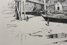 Load image into Gallery viewer, ﻿Joseph Pennell. St Paul&#39;s Wharf, London. Etching. 1884.
